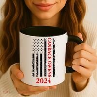 Candace Owens 2024 Distressed US Flag Coffee Mug thumb 3