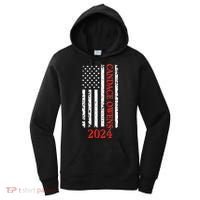 Candace Owens 2024 Distressed US Flag Women's Hoodie thumb 0
