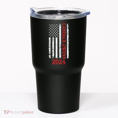 Candace Owens 2024 Distressed US Flag Tumbler