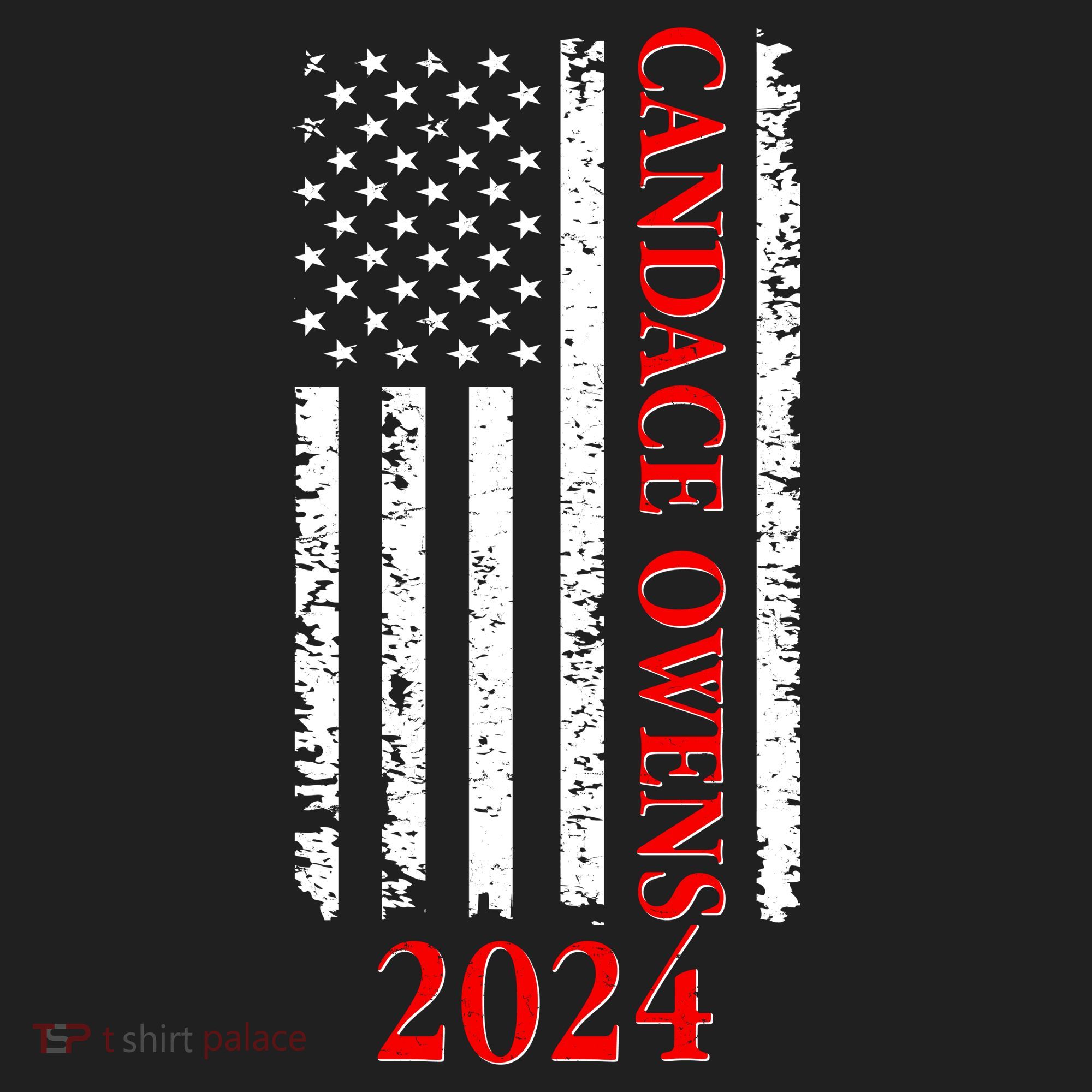 Candace Owens 2024 Distressed US Flag Tumbler