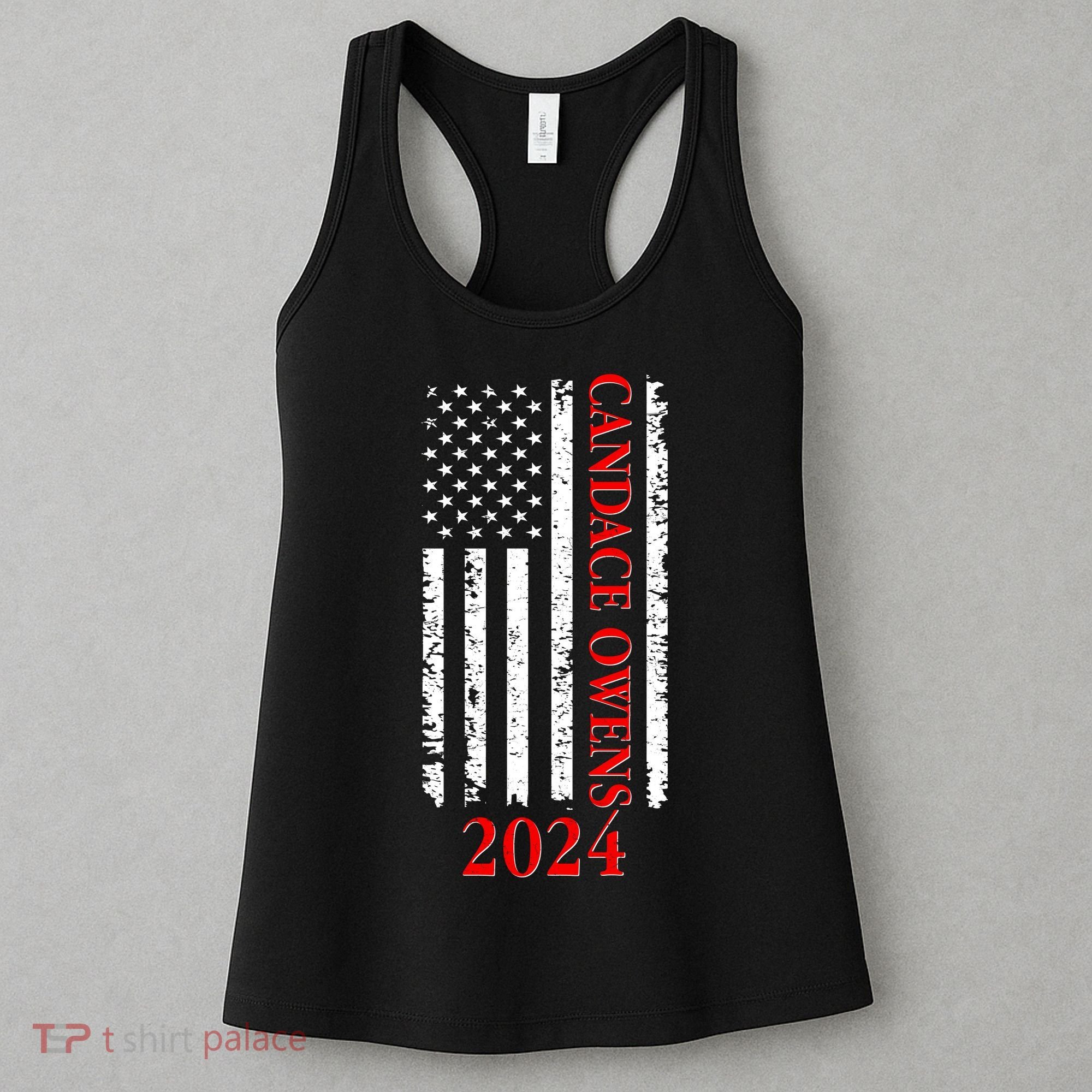 Candace Owens 2024 Distressed US Flag Women's Tank Top