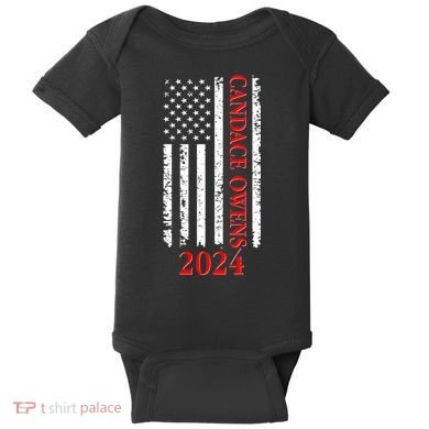 Candace Owens 2024 Distressed US Flag Baby Bodysuit