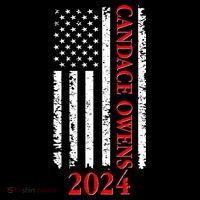 Candace Owens 2024 Distressed US Flag Baby Bodysuit thumb 2