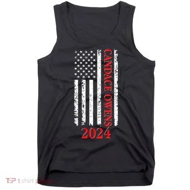 Candace Owens 2024 Distressed US Flag Tank Top