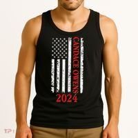 Candace Owens 2024 Distressed US Flag Tank Top thumb 3