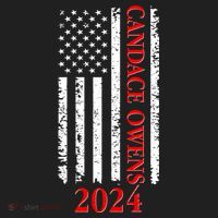 Candace Owens 2024 Distressed US Flag Golf Towel thumb 3
