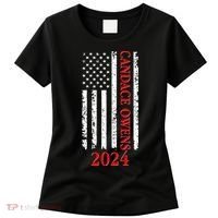 Candace Owens 2024 Distressed US Flag Women's T-Shirt thumb 0