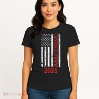 Candace Owens 2024 Distressed US Flag Women's T-Shirt thumb 4
