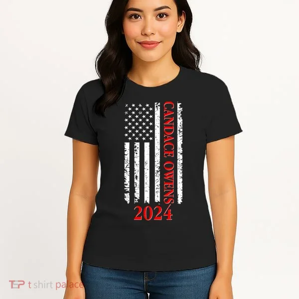 Candace Owens 2024 Distressed US Flag Women's T-Shirt