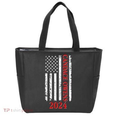 Candace Owens 2024 Distressed US Flag Tote Bag