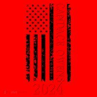 Candace Owens 2024 Distressed US Flag Santa Hat thumb 1