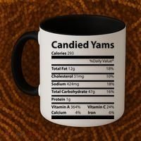 Candied Yams Nutritional Facts Funny Thanksgiving Coffee Mug thumb 2