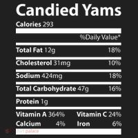 Candied Yams Nutritional Facts Funny Thanksgiving Beanie thumb 2