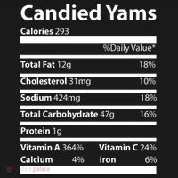 Candied Yams Nutritional Facts Funny Thanksgiving Toddler Hoodie thumb 2