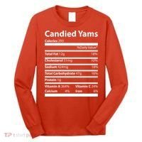 Candied Yams Nutritional Facts Funny Thanksgiving Long Sleeve Shirt thumb 0