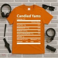 Candied Yams Nutritional Facts Funny Thanksgiving T-Shirt thumb 5