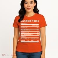 Candied Yams Nutritional Facts Funny Thanksgiving Women's T-Shirt thumb 4