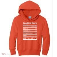 Candied Yams Nutritional Facts Funny Thanksgiving Kids Hoodie thumb 0