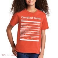 Candied Yams Nutritional Facts Funny Thanksgiving Kids T-Shirt thumb 2