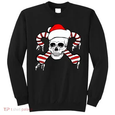 Candy Cane Skull Sweatshirt
