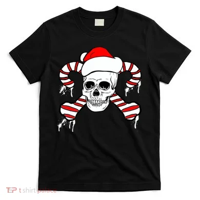 Candy Cane Skull T-Shirt