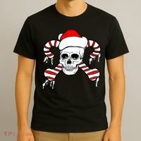 Candy Cane Skull T-Shirt thumb 3