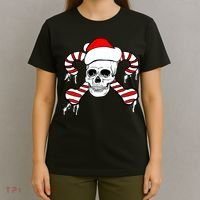 Candy Cane Skull T-Shirt thumb 4