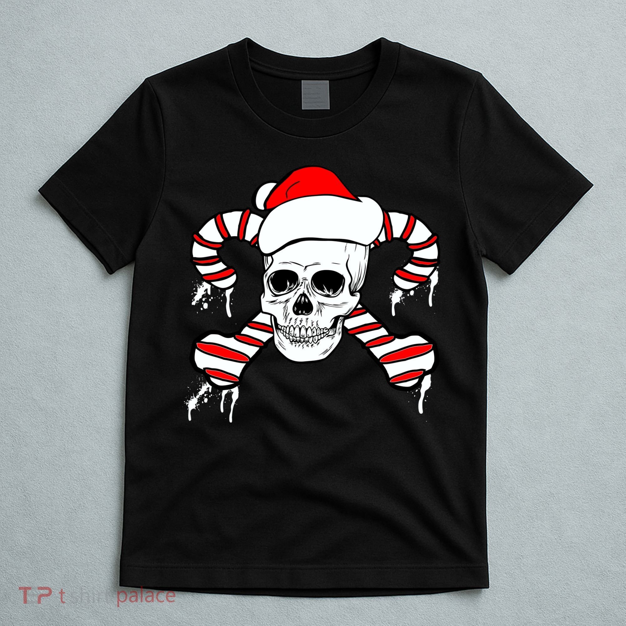 Candy Cane Skull T-Shirt