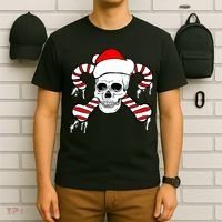 Candy Cane Skull T-Shirt thumb 6