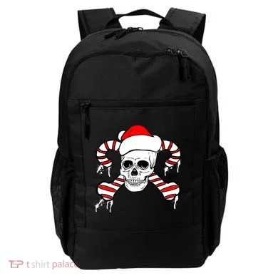 Candy Cane Skull Backpack