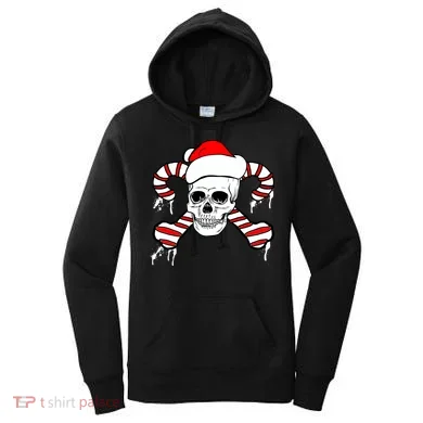 Candy Cane Skull Women's Hoodie