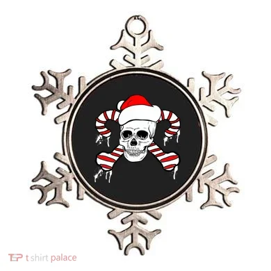 Candy Cane Skull Ornament