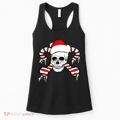 Candy Cane Skull Women's Tank Top