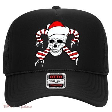 Candy Cane Skull Hat