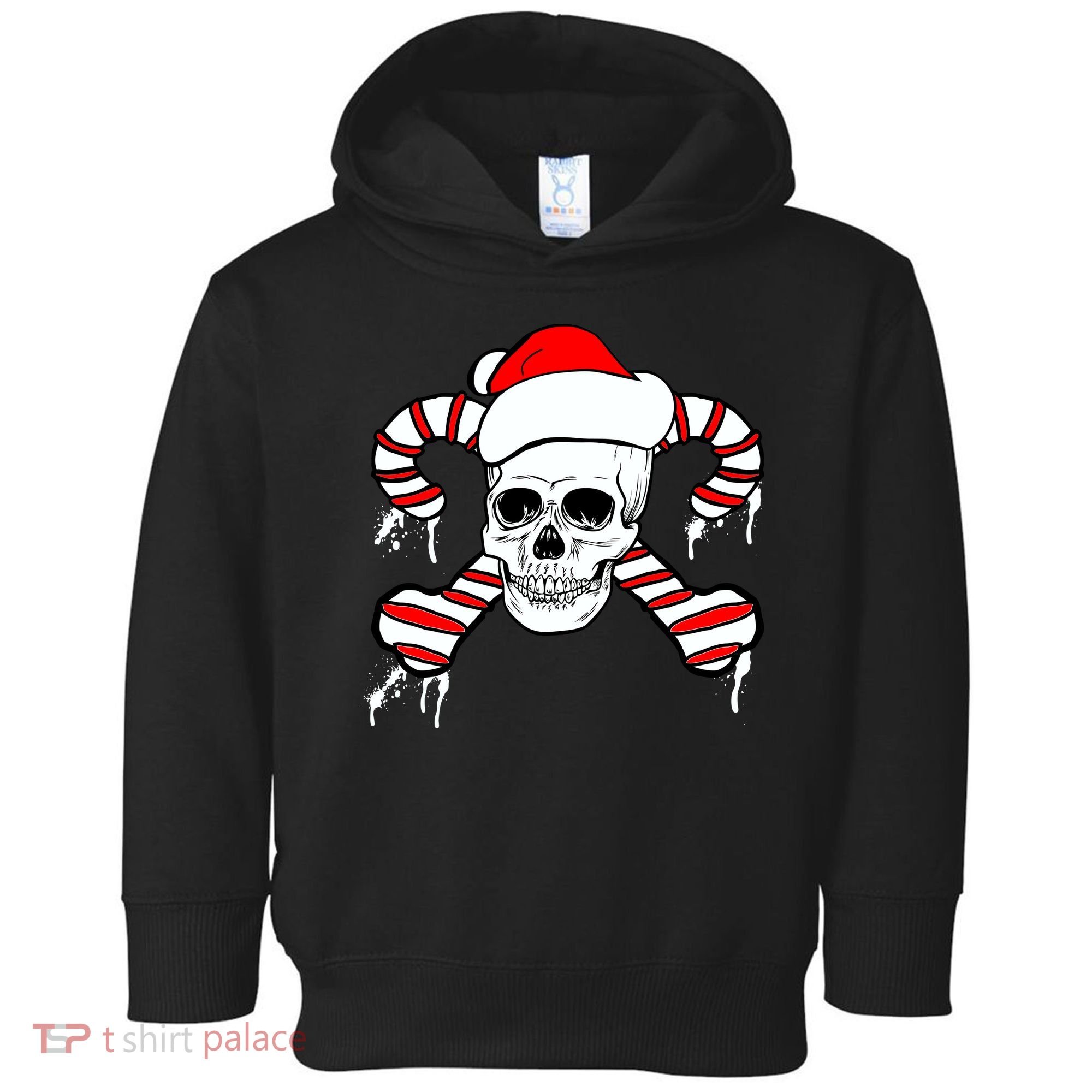 Candy Cane Skull Toddler Hoodie