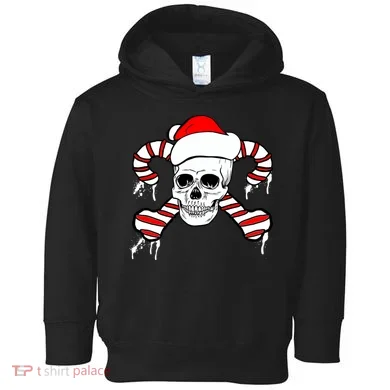 Candy Cane Skull Toddler Hoodie