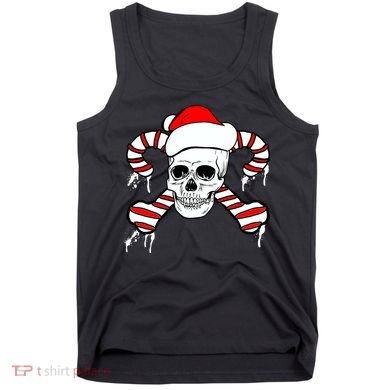 Candy Cane Skull Tank Top