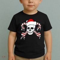 Candy Cane Skull Toddler T-Shirt thumb 2