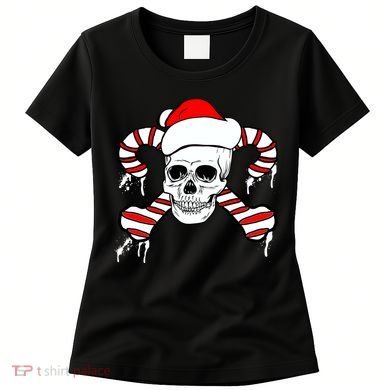 Candy Cane Skull Women's T-Shirt
