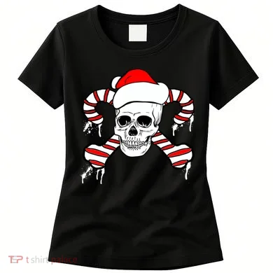 Candy Cane Skull Women's T-Shirt