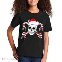 Candy Cane Skull Kids T-Shirt thumb 2