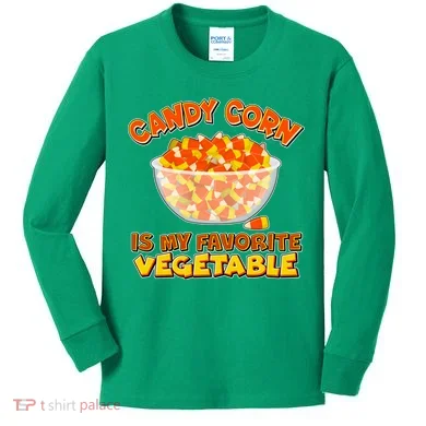 Candy Corn Is My Favorite Vegetable Kids Long Sleeve Shirt