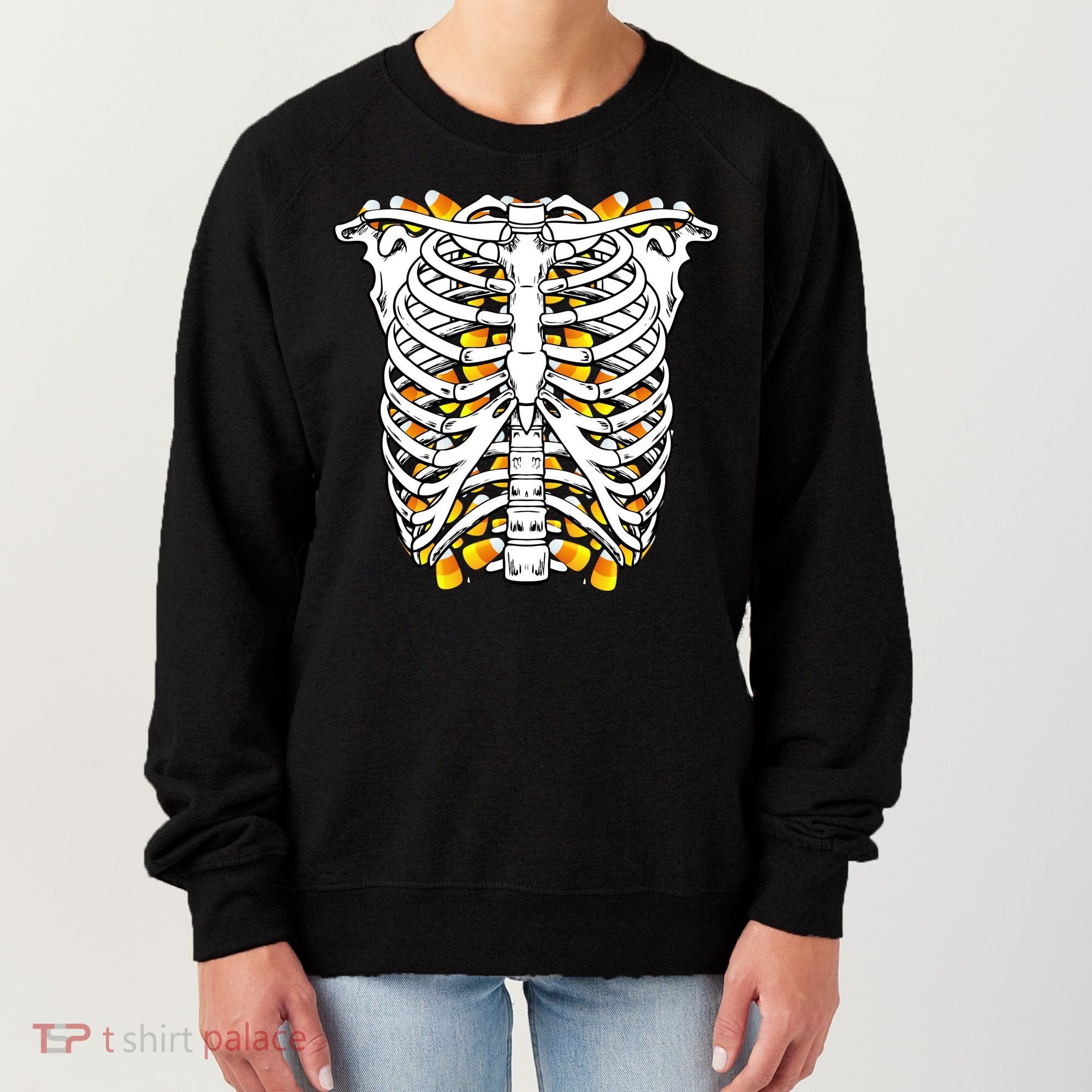 Candy Corn Skeleton Hallween Costume Women's Sweatshirt