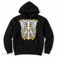 Candy Corn Skeleton Hallween Costume Hoodie thumb 0
