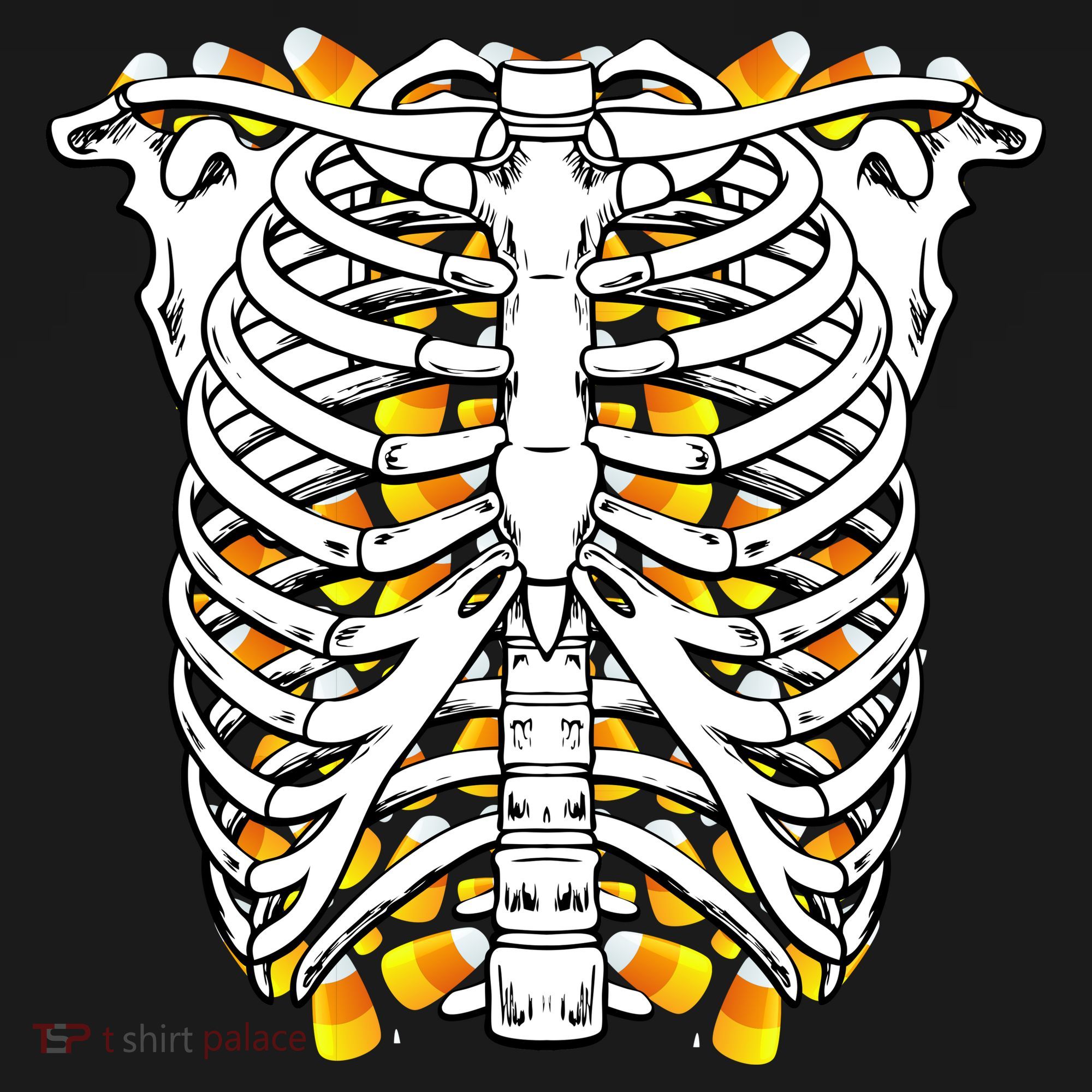 Candy Corn Skeleton Hallween Costume Hoodie