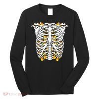 Candy Corn Skeleton Hallween Costume Long Sleeve Shirt thumb 0