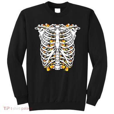 Candy Corn Skeleton Hallween Costume Sweatshirt