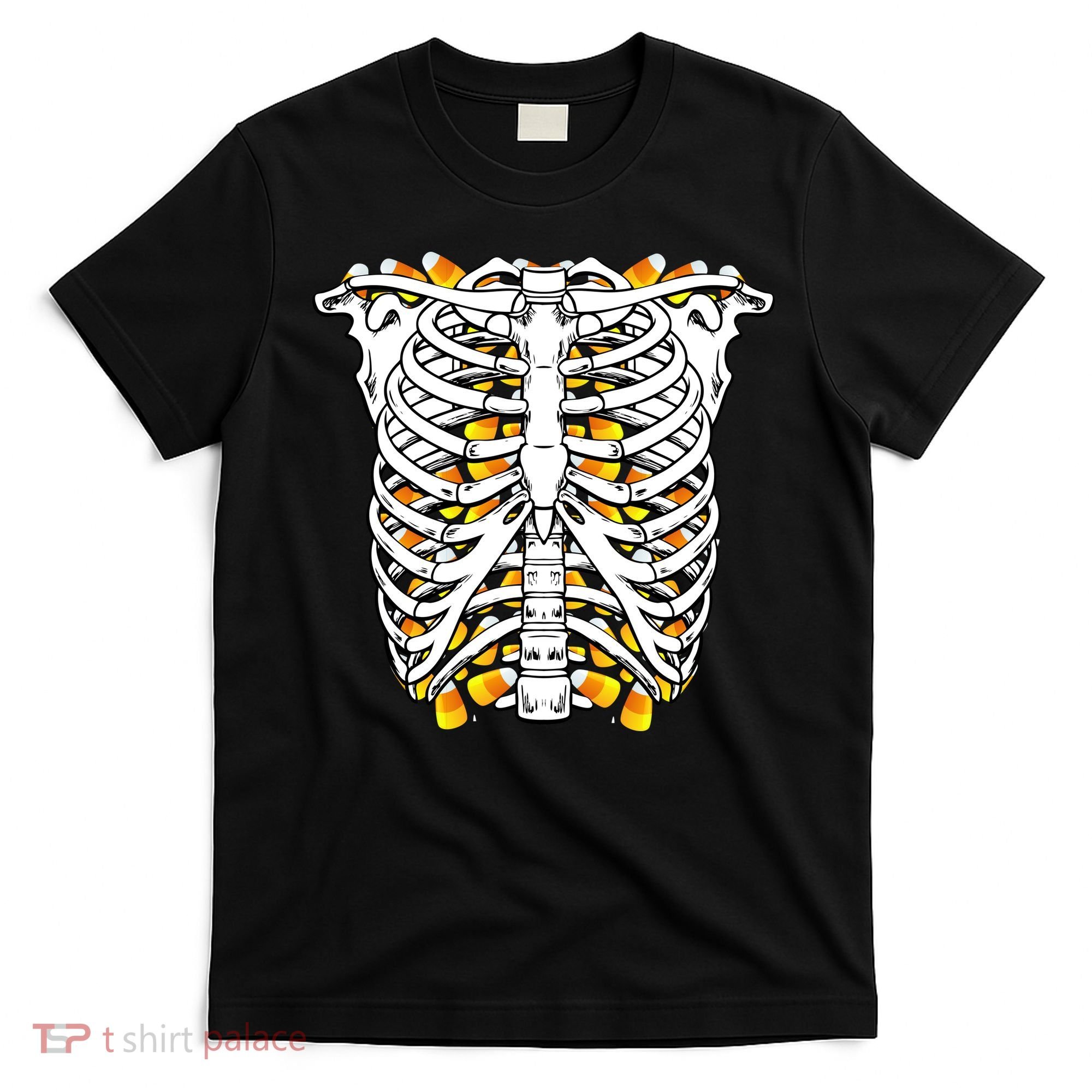 Candy Corn Skeleton Hallween Costume T-Shirt