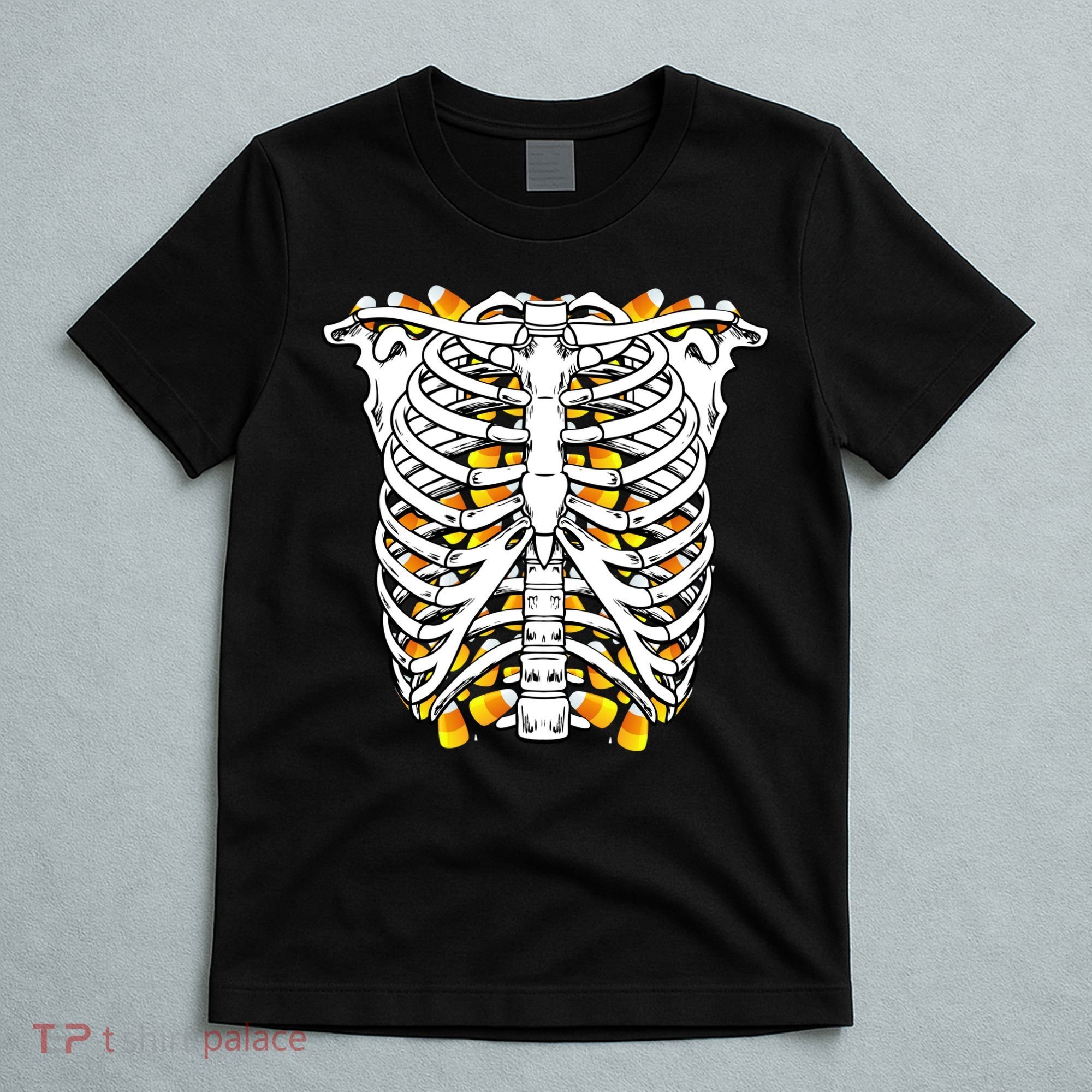 Candy Corn Skeleton Hallween Costume T-Shirt