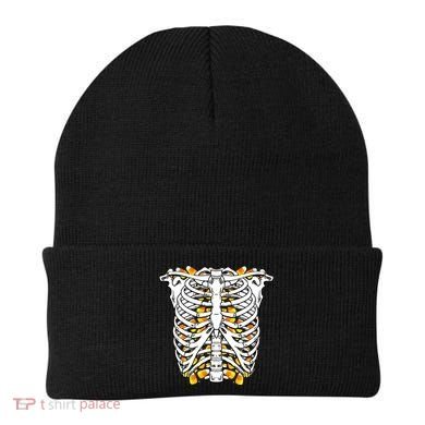 Candy Corn Skeleton Hallween Costume Beanie